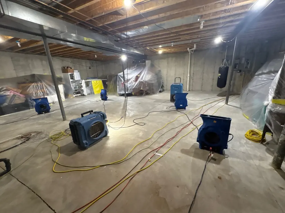 Restoration equipment on a Stamford job
