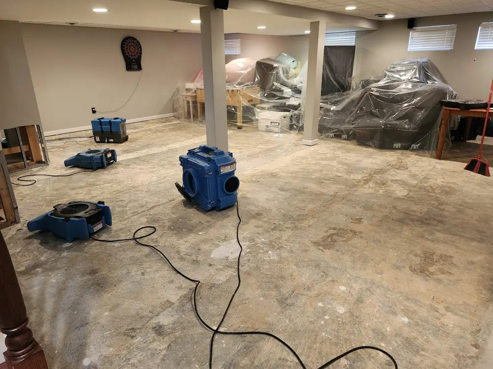Restoration equipment on a Stamford job