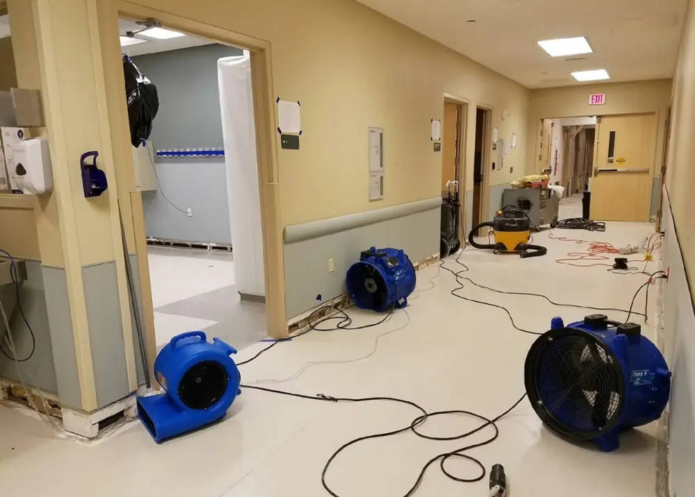 Restoration equipment on a Stamford job