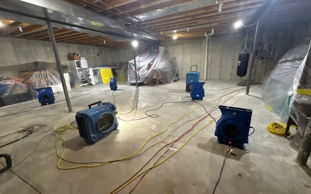 Basement Flood Cleanup in a Stamford home