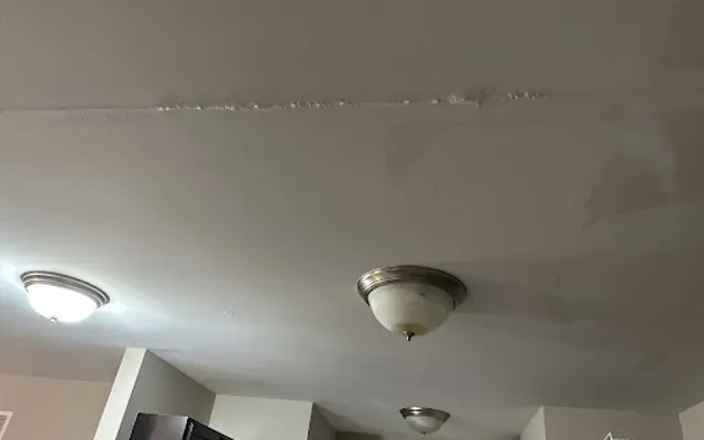Ceiling Water Damage in a Stamford home