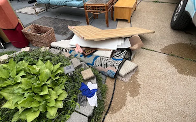 Hurricane Flood Damage in Downtown Stamford, Connecticut