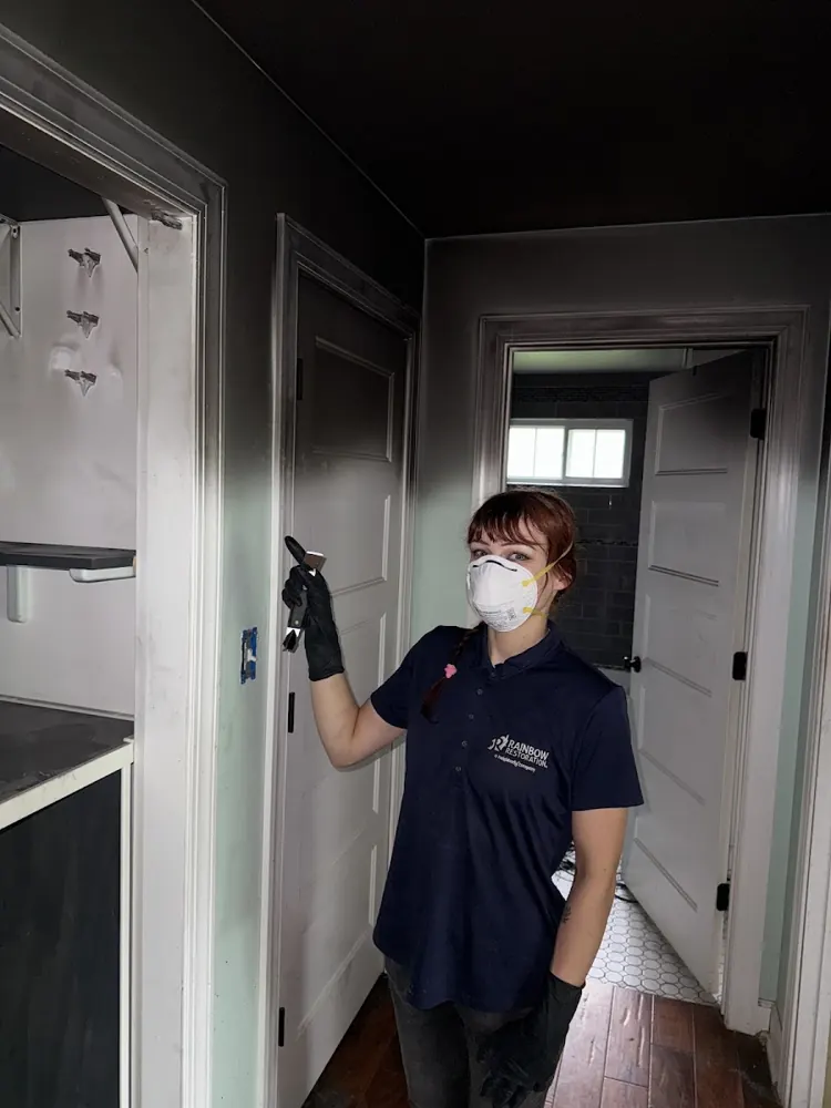 Shippan Water & Flood Restoration technician on a job in Stamford